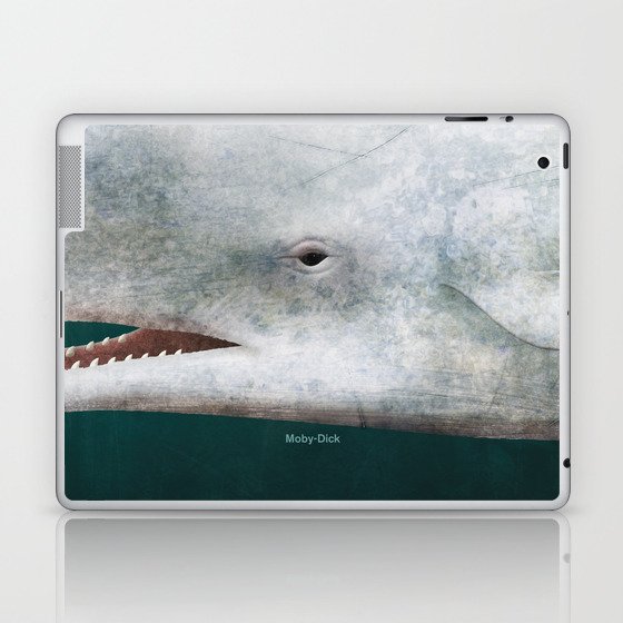 Herman Melville's Moby-Dick - Literary book cover design Laptop & iPad Skin