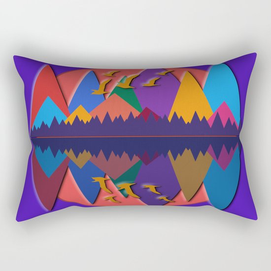 Mountain Scene #8 Rectangular Pillow
