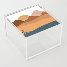 Desert Terrain Sunset Acrylic Box