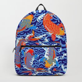 Koi fish / japanese tattoo style pattern Backpack