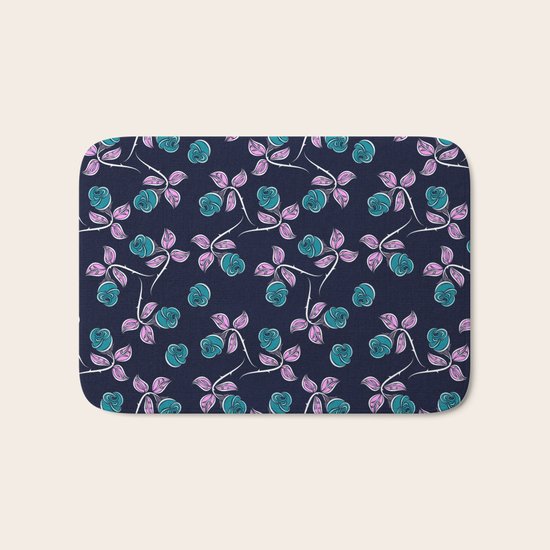 Blue Roses Bath Mat