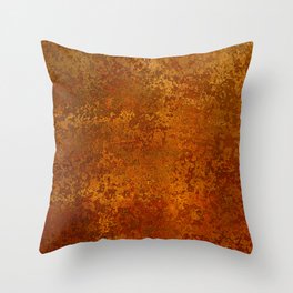 Vintage Copper Rust, Minimalist Art Throw Pillow