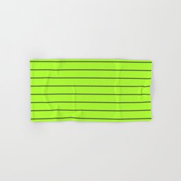 [ Thumbnail: Light Green & Dark Olive Green Colored Stripes Pattern Hand & Bath Towel ]