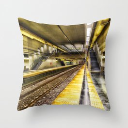 Argentina Photography - Subway Train Station In Buenos Aires Throw Pillow