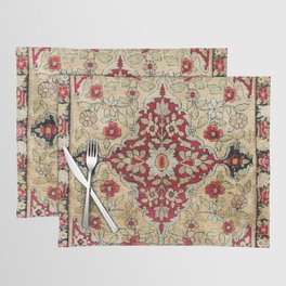Kerman South Persian Silk Poshti Carpet Print Placemat