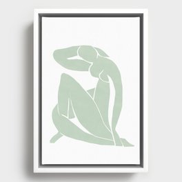 green cut out Framed Canvas