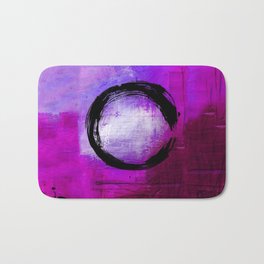 Enso No.MM13E by Kathy Morton Stanion Bath Mat | Spiritual, Om, Contemporary, Zen, Zencircle, Painting, Ensos, Watercolor, Ink, Pink 