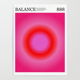  Balance Poster, Pink and Red Gradient  Poster