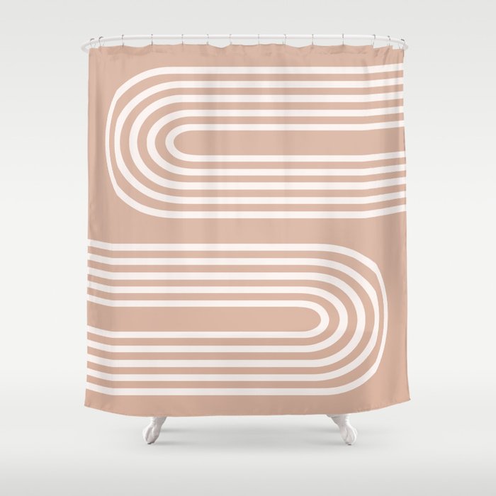 Dusty Pink Rainbow Shower Curtain By, Wellington Shower Curtain