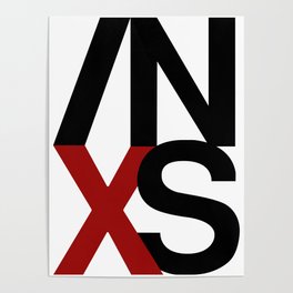 INXS Logo 2 Black Poster