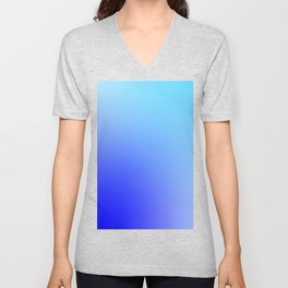 36 Blue Gradient 220506 Aura Ombre Valourine Digital Minimalist Art V Neck T Shirt