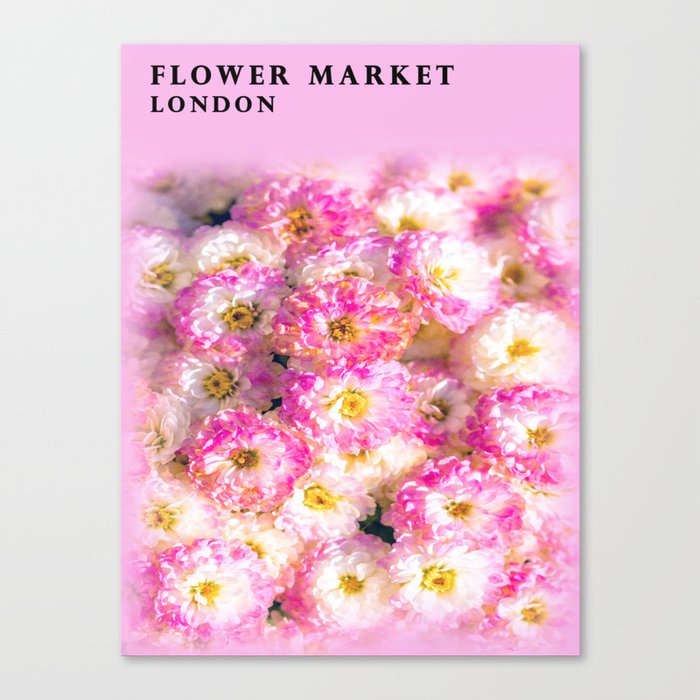 Flower Market London Canvas Print
