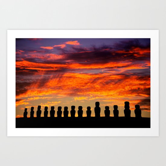 EASTER ISLAND SUNRISE Art Print