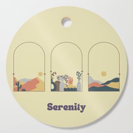 Serenity Boho Abstract Cutting Board
