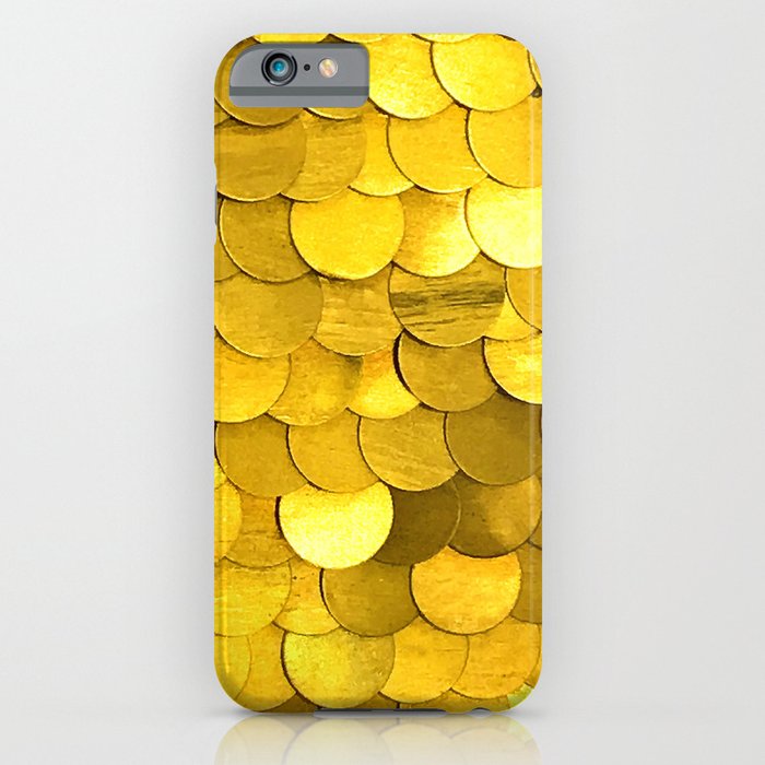 Bright Gold Sequins With Contemporary Bling and Glam iPhone Case