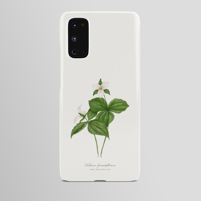 Great White Trillium Watercolour Botanical Android Case