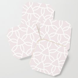 Pale Pink and White Tessellation Line Pattern 32 Pairs DE 2022 Popular Color Crystal Clear DE6008 Coaster