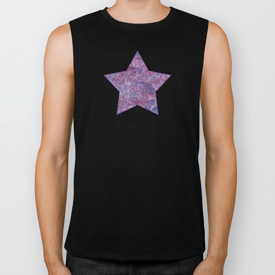 Purple swirls doodles Biker Tank