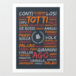 Forza Roma Legends Art Print