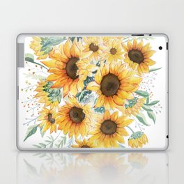 Loose Watercolor Sunflowers Laptop Skin