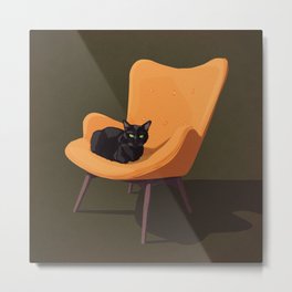 Cats on Chairs Collection ⋕3 Metal Print