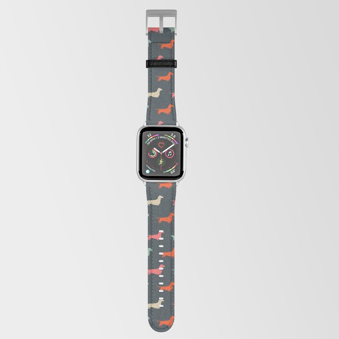 Dachshund Silhouettes Colorful Patterned Wiener Dogs Apple Watch