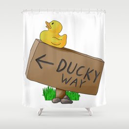 Ducky Way Shower Curtain