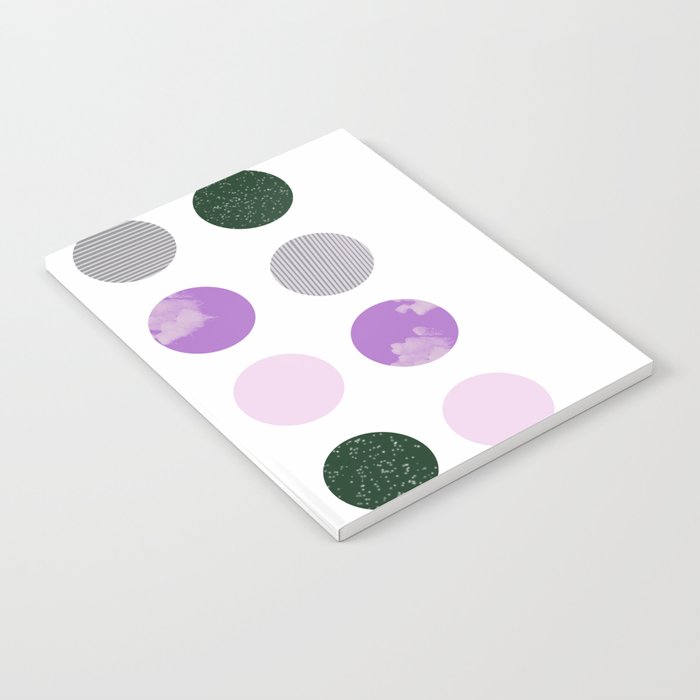 Modern dots, cloud polka, Very Peri Notebook