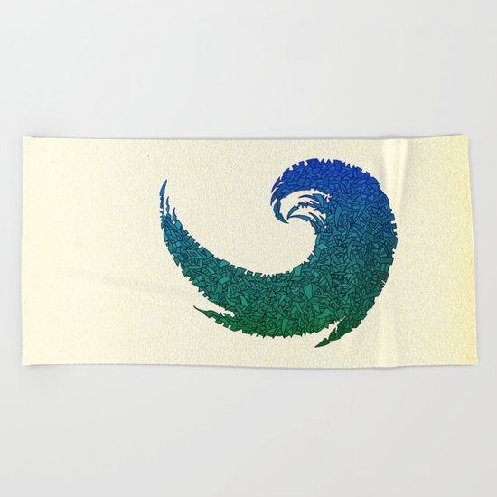 - summer wave - Beach Towel