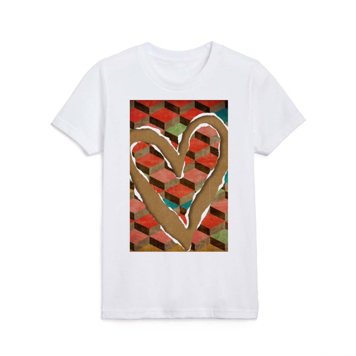 Love You More - heart shapes art and home decor Kids T Shirt