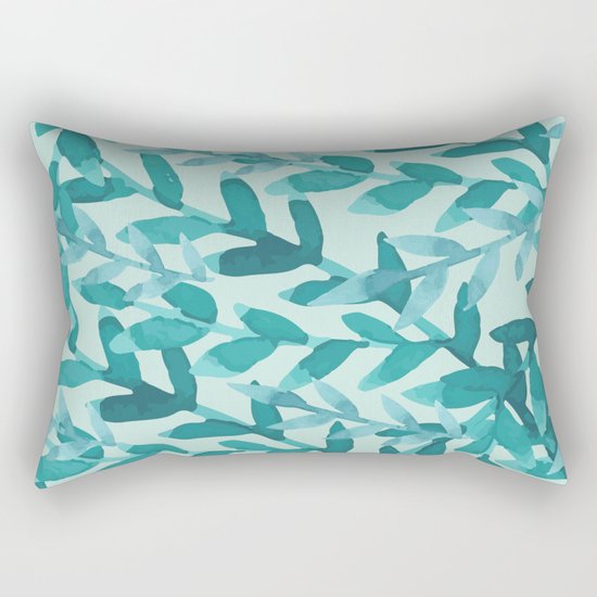 Lush Blue Rectangular Pillow