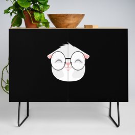 Cat With Glasses Kitten Cute Credenza