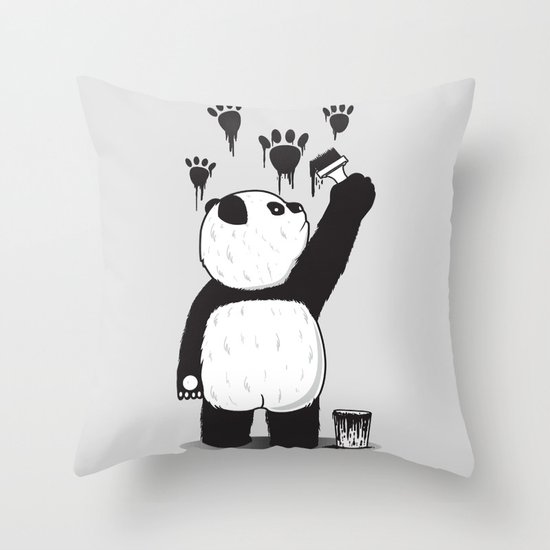 Pandalism Throw Pillow