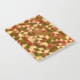Autumn Palette Alternative Triangle Pattern Notebook