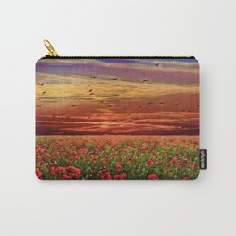 Red Poppy Meadows | Oil Painting Carry-All Pouch | Painting, Papavri, Papaverrhoeas, Oil, Amapola, Papaver, Rhoeas, Papaverocomune, Papaveroselvatico, Papaverorientale 
