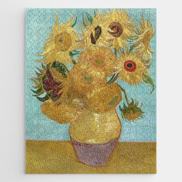 Vase with Twelve Sunflowers Jigsaw Puzzle