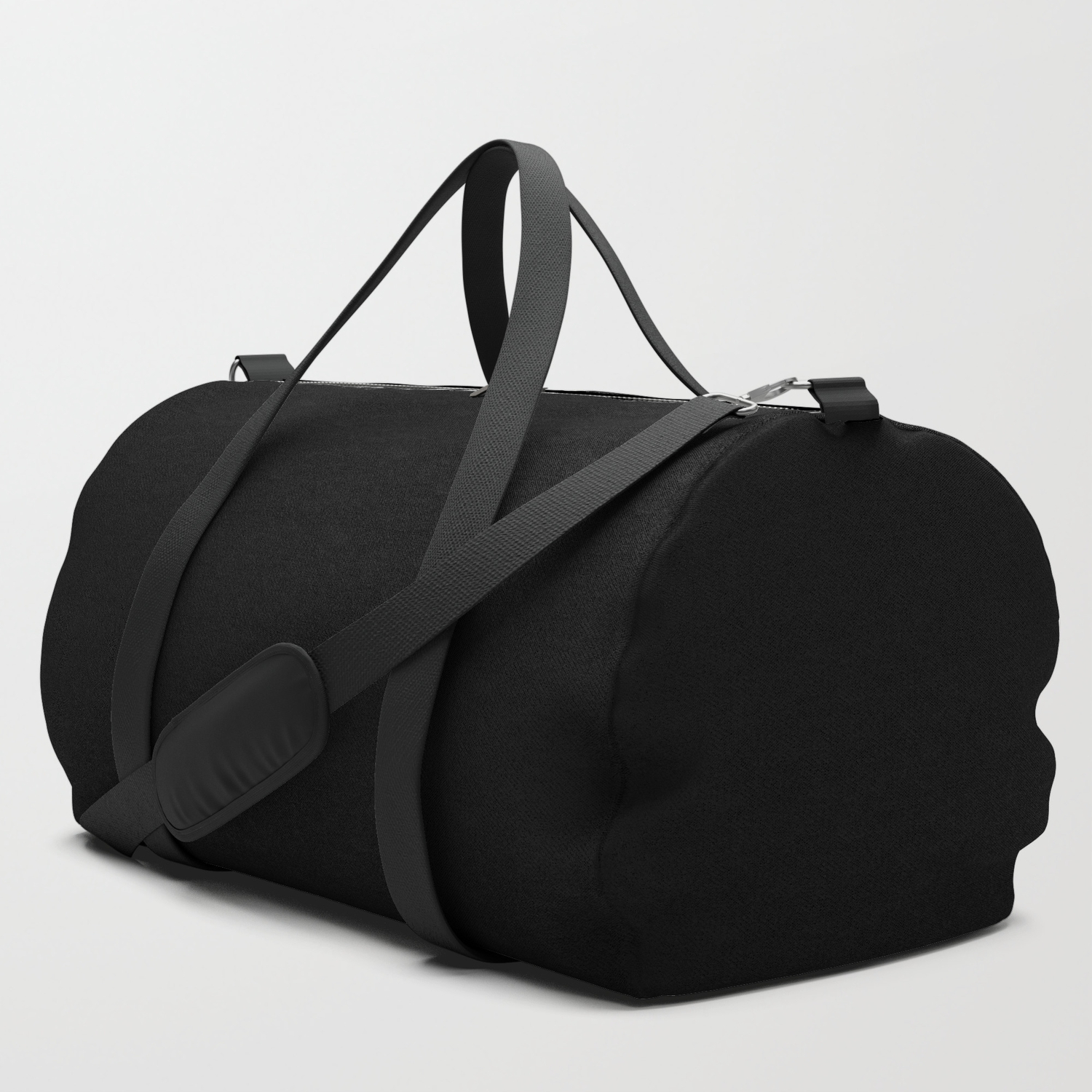plain black gym bag