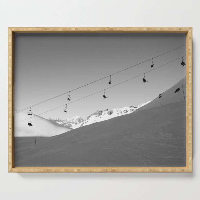 Chairlift in the air, Alps Serving Tray