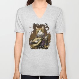 Bard Cat V Neck T Shirt