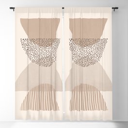 Boho Abstract Shapes in Neutral Earth Tones  Blackout Curtain