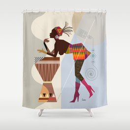 Afrocentric Chic II Shower Curtain