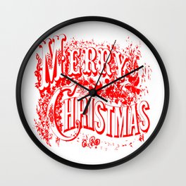 MERRY CHRISTMAS. Wall Clock