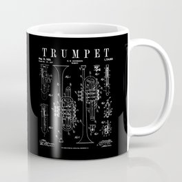 Trumpet Vintage Patent Trumpetist Drawing Print Mug