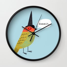 Birds With Attitude: Dammit Wall Clock