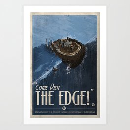 Grim Fandango Vintage Travel Poster - The Edge Art Print