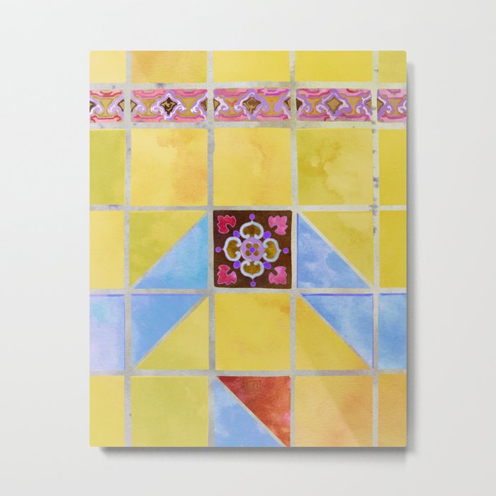 Fredericksburg Texas Vintage Ceramic Tile Pattern Citrus Yellow Fredericksburg Texas Vintage Ceramic