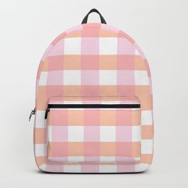 Pink Gingham Check Backpack