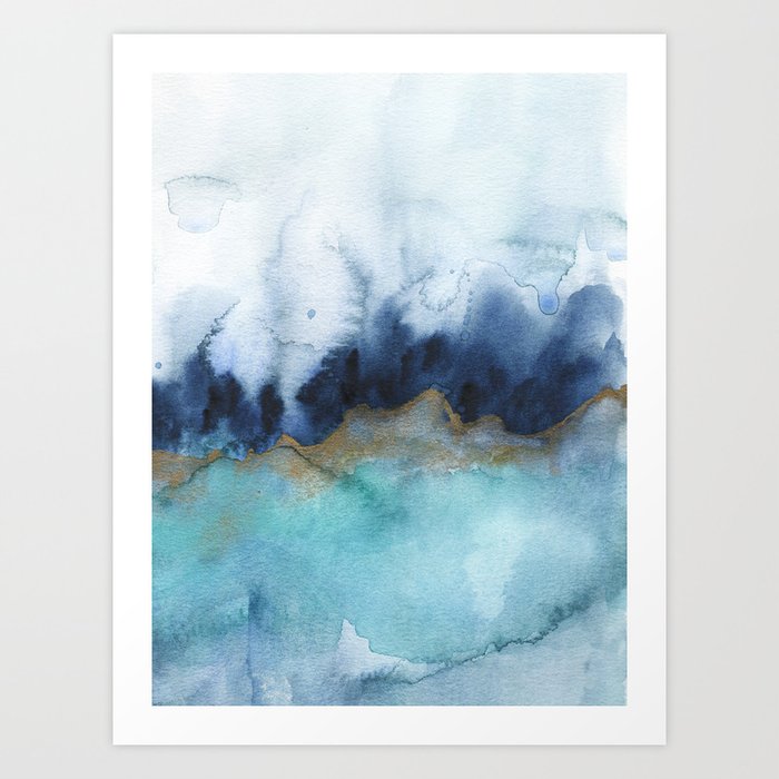 Mystic Abstract Watercolor Art Print By Jenmerli Society6