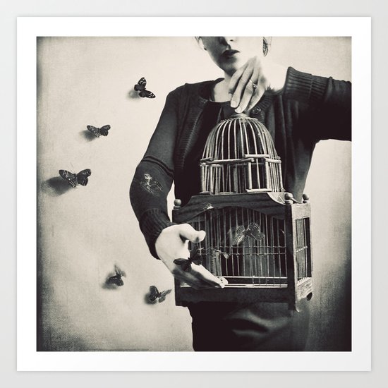 The Butterfly Releaser Art Print