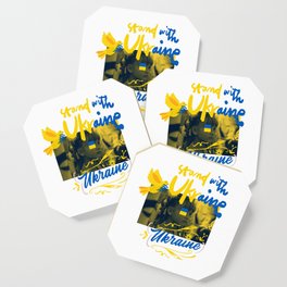 Stand With Ukraine Girl Coaster